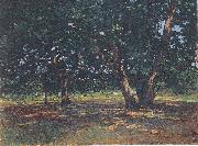 Claude Monet Wald von Fontainbleau France oil painting artist